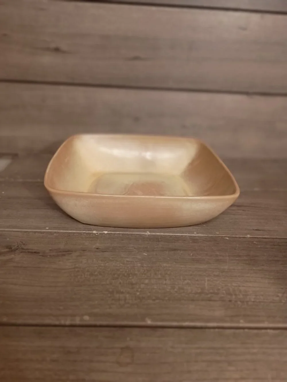 Vintage Frankoma 5NS Plainsman Square Serving Bowl Desert Gold 8.5